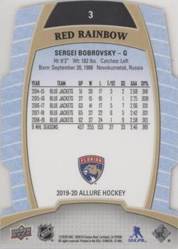2019-20 Upper Deck Allure - Red Rainbow #3 Sergei Bobrovsky Back