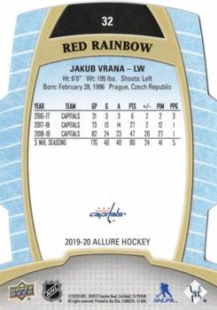 2019-20 Upper Deck Allure - Red Rainbow #32 Jakub Vrana Back