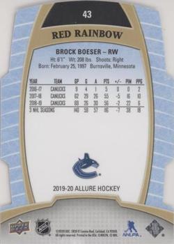 2019-20 Upper Deck Allure - Red Rainbow #43 Brock Boeser Back