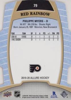 2019-20 Upper Deck Allure - Red Rainbow #79 Philippe Myers Back