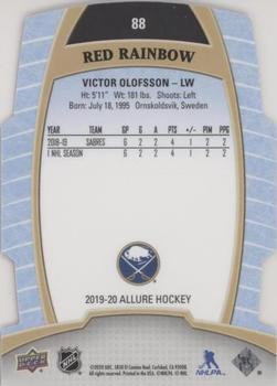 2019-20 Upper Deck Allure - Red Rainbow #88 Victor Olofsson Back