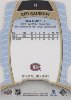 2019-20 Upper Deck Allure - Red Rainbow #95 Cale Fleury Back