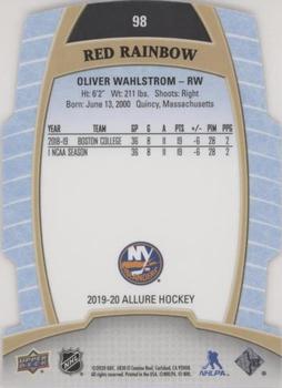 2019-20 Upper Deck Allure - Red Rainbow #98 Oliver Wahlstrom Back