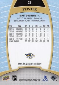 2019-20 Upper Deck Allure - Pewter #23 Matt Duchene Back
