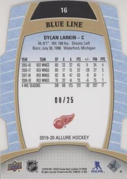 2019-20 Upper Deck Allure - Blue Line #16 Dylan Larkin Back