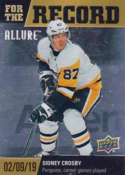 2019-20 Upper Deck Allure - For The Record #FR-3 Sidney Crosby Front