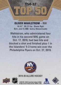 2019-20 Upper Deck Allure - Top 50 #T50-32 Oliver Wahlstrom Back