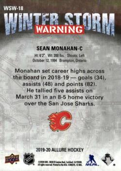 2019-20 Upper Deck Allure - Winter Storm Warning #WSW-18 Sean Monahan Back