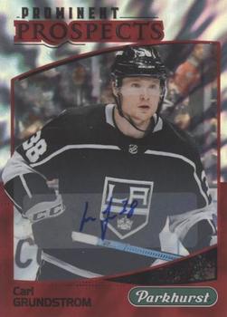 2019-20 Parkhurst - Prominent Prospects Autographs Red #PP-18 Carl Grundstrom Front