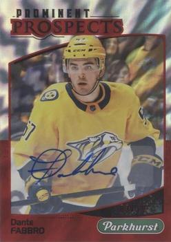 2019-20 Parkhurst - Prominent Prospects Autographs Red #PP-24 Dante Fabbro Front