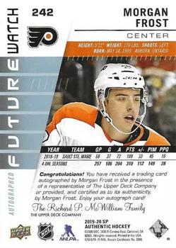 2019-20 SP Authentic #242 Morgan Frost Back