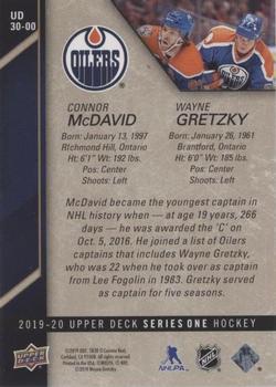 2019-20 Upper Deck - 30 Years of Upper Deck Achievements #UD30-00 Connor McDavid / Wayne Gretzky Back
