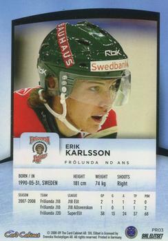 2008-09 SHL Elitset - Rookie Prospects #3 Erik Karlsson Back