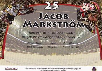 2009-10 SHL Elitset - Masked Warriors #12 Jacob Markstrom Back