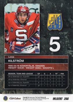 2010-11 SHL Elitset - Limited Edition #266 Lukas Kilstrom Back
