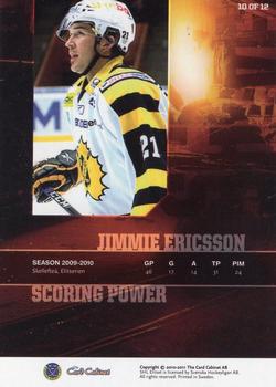 2010-11 SHL Elitset - Scoring Power #10 Jimmie Ericsson Back