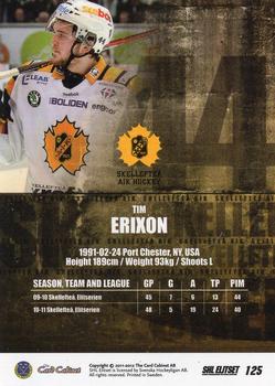 2011-12 SHL Elitset - Limited Edition Parallel #125 Tim Erixon Back