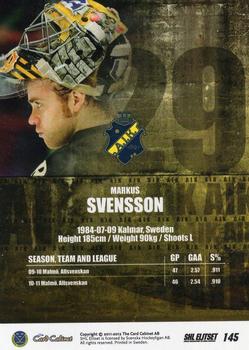 2011-12 SHL Elitset - Limited Edition Parallel #145 Markus Svensson Back