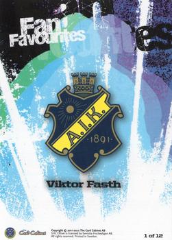 2011-12 SHL Elitset - Fan Favourites #1 Viktor Fasth Back