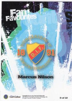 2011-12 SHL Elitset - Fan Favourites #3 Marcus Nilson Back
