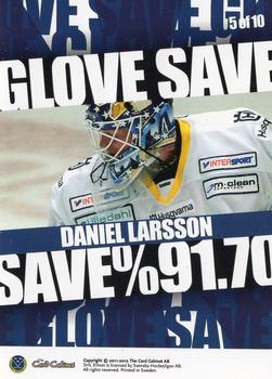 2011-12 SHL Elitset - Glove Save #5 Daniel Larsson Back