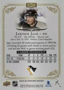 2019-20 Upper Deck Stature #80 Jaromir Jagr Back