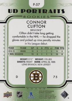2019-20 Upper Deck - UD Portraits Green #P-57 Connor Clifton Back