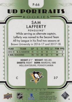 2019-20 Upper Deck - UD Portraits Green #P-66 Sam Lafferty Back
