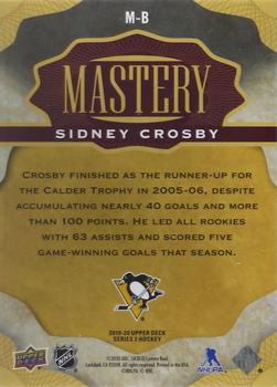 2019-20 Upper Deck - Mastery Achievements #M-B Sidney Crosby Back