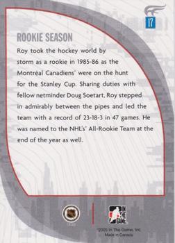 2005-06 In The Game Passing the Torch #17 Patrick Roy Back