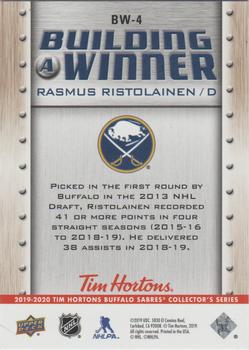 2019-20 Upper Deck Tim Hortons Buffalo Sabres - Building a Winner #BW-4 Rasmus Ristolainen Back