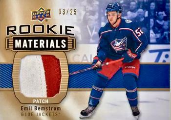 2019-20 Upper Deck - Rookie Materials Patch #RM-BE Emil Bemstrom Front