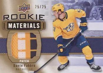 2019-20 Upper Deck - Rookie Materials Patch #RM-DF Dante Fabbro Front