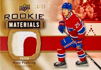 2019-20 Upper Deck - Rookie Materials Patch #RM-RP Ryan Poehling Front