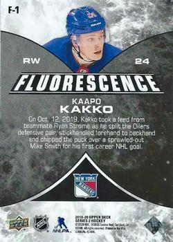 2019-20 Upper Deck - Fluorescence #F-1 Kaapo Kakko Back