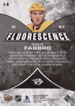 2019-20 Upper Deck - Fluorescence Magenta #F-8 Dante Fabbro Back