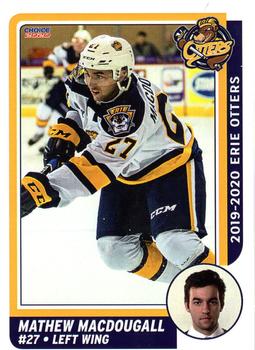 2019-20 Choice Erie Otters (OHL) #17 Mathew MacDougall Front