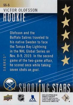 2019-20 Upper Deck - Shooting Stars Rookies #SS-5 Victor Olofsson Back