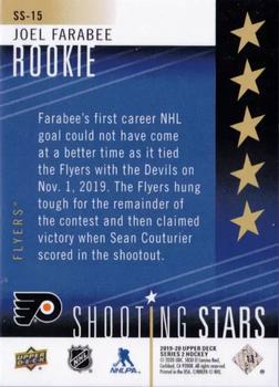 2019-20 Upper Deck - Shooting Stars Rookies #SS-15 Joel Farabee Back