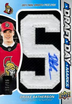 2019-20 SP Game Used - Draft Day Marks Rookies #DDM-DB Drake Batherson Front