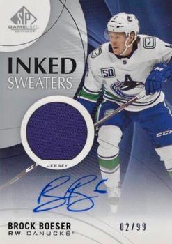 2019-20 SP Game Used - Inked Sweaters #IS-BO Brock Boeser Front