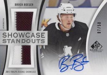 2019-20 SP Game Used - Showcase Standouts Jersey Autographs #SS-BB Brock Boeser Front