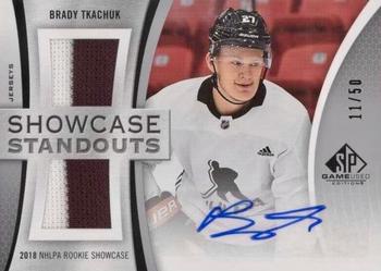 2019-20 SP Game Used - Showcase Standouts Jersey Autographs #SS-BT Brady Tkachuk Front