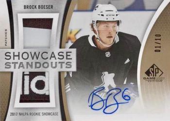 2019-20 SP Game Used - Showcase Standouts Patch Autographs #SS-BB Brock Boeser Front