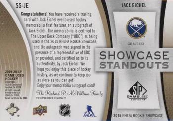 2019-20 SP Game Used - Showcase Standouts Patch Autographs #SS-JE Jack Eichel Back