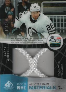 2019-20 SP Game Used - 2019 NHL All-Star Game Material Net Cord #ASNC-BW Blake Wheeler Front