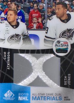 2019-20 SP Game Used - 2019 NHL All-Star Game Material Net Cord Duals #ASDNC-AJ Cam Atkinson / Seth Jones Front