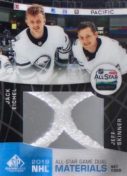 2019-20 SP Game Used - 2019 NHL All-Star Game Material Net Cord Duals #ASDNC-ES Jack Eichel / Jeff Skinner Front