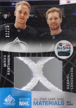 2019-20 SP Game Used - 2019 NHL All-Star Game Material Net Cord Duals #ASDNC-GR Mikko Rantanen / Gabriel Landeskog Front