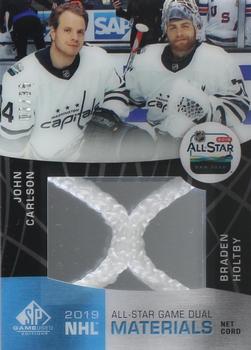 2019-20 SP Game Used - 2019 NHL All-Star Game Material Net Cord Duals #ASDNC-HC Braden Holtby / John Carlson Front